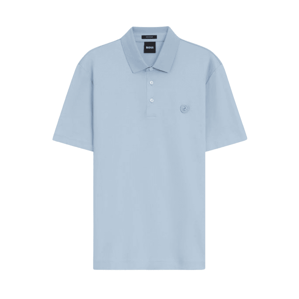 C-Parris 01 Sky Blue Mercerised Polo Shirt
