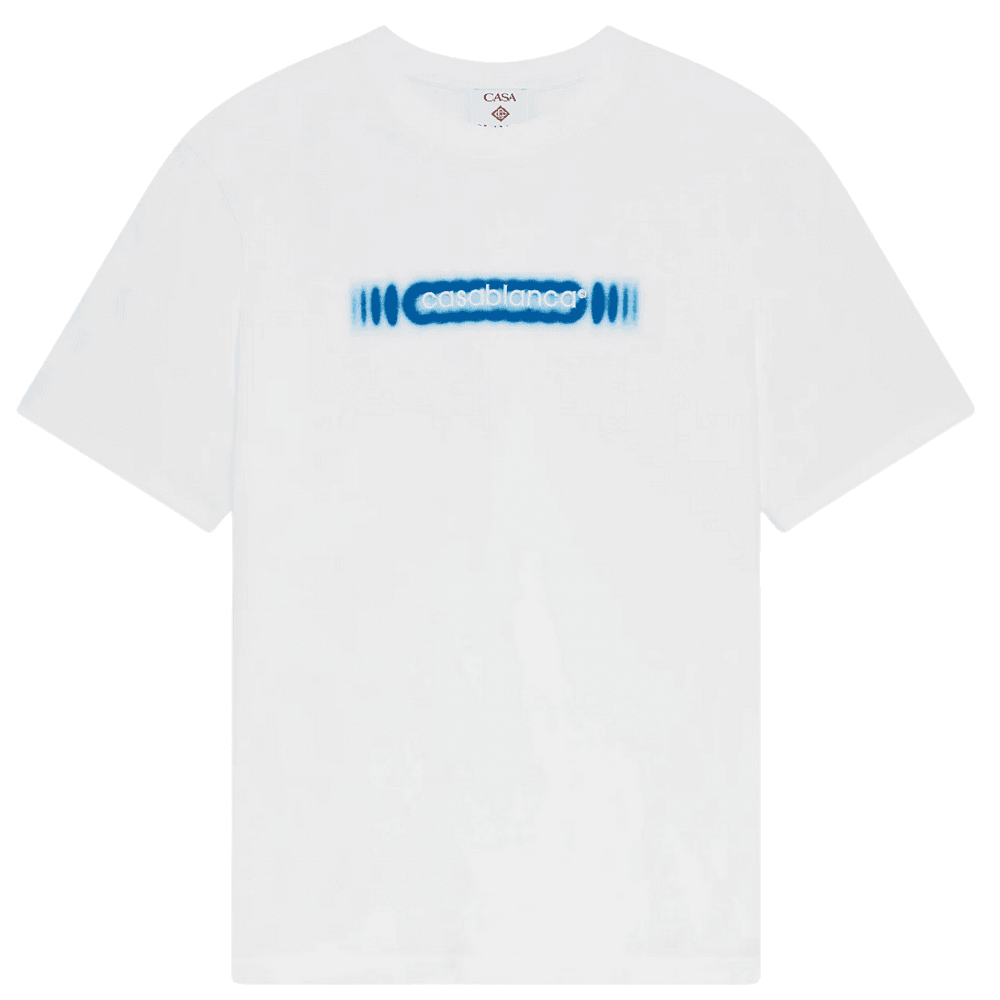 Radiating Logo Regular Fit White T-Shirt