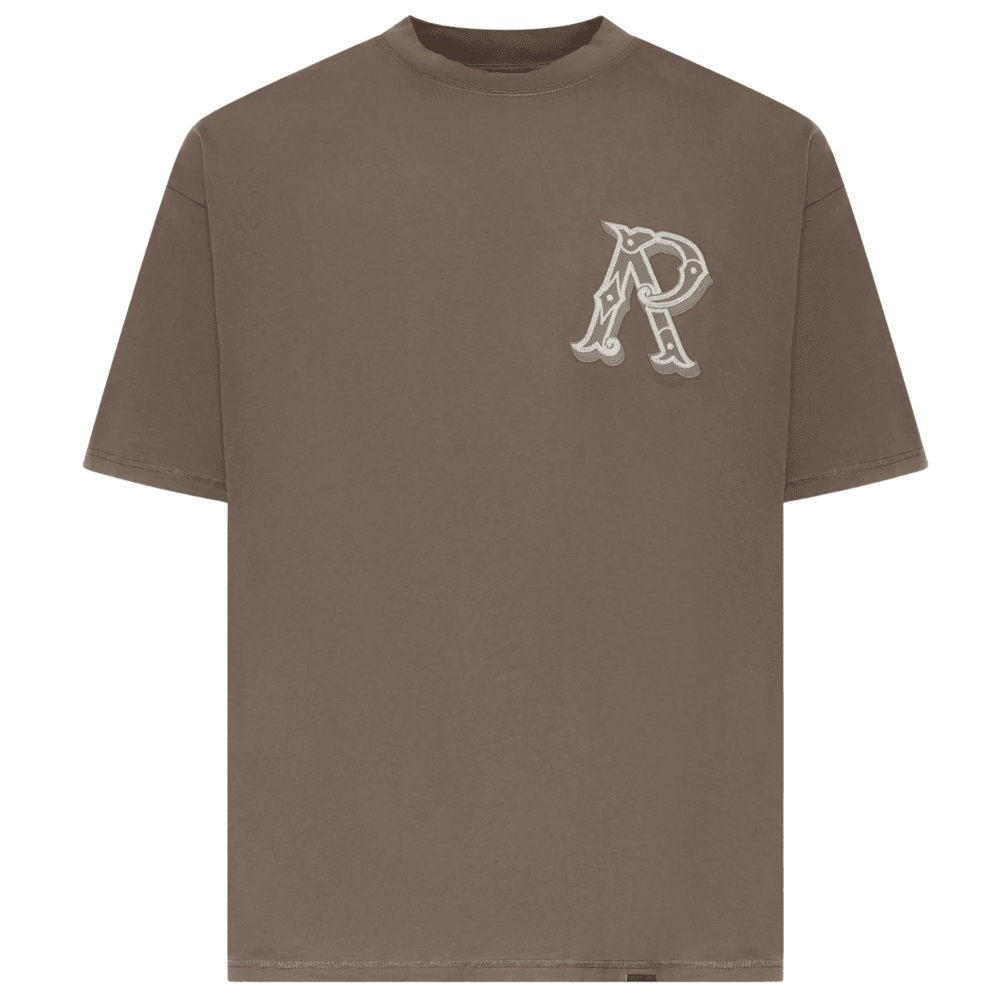 Western Initial Oversized Brown T-Shirt