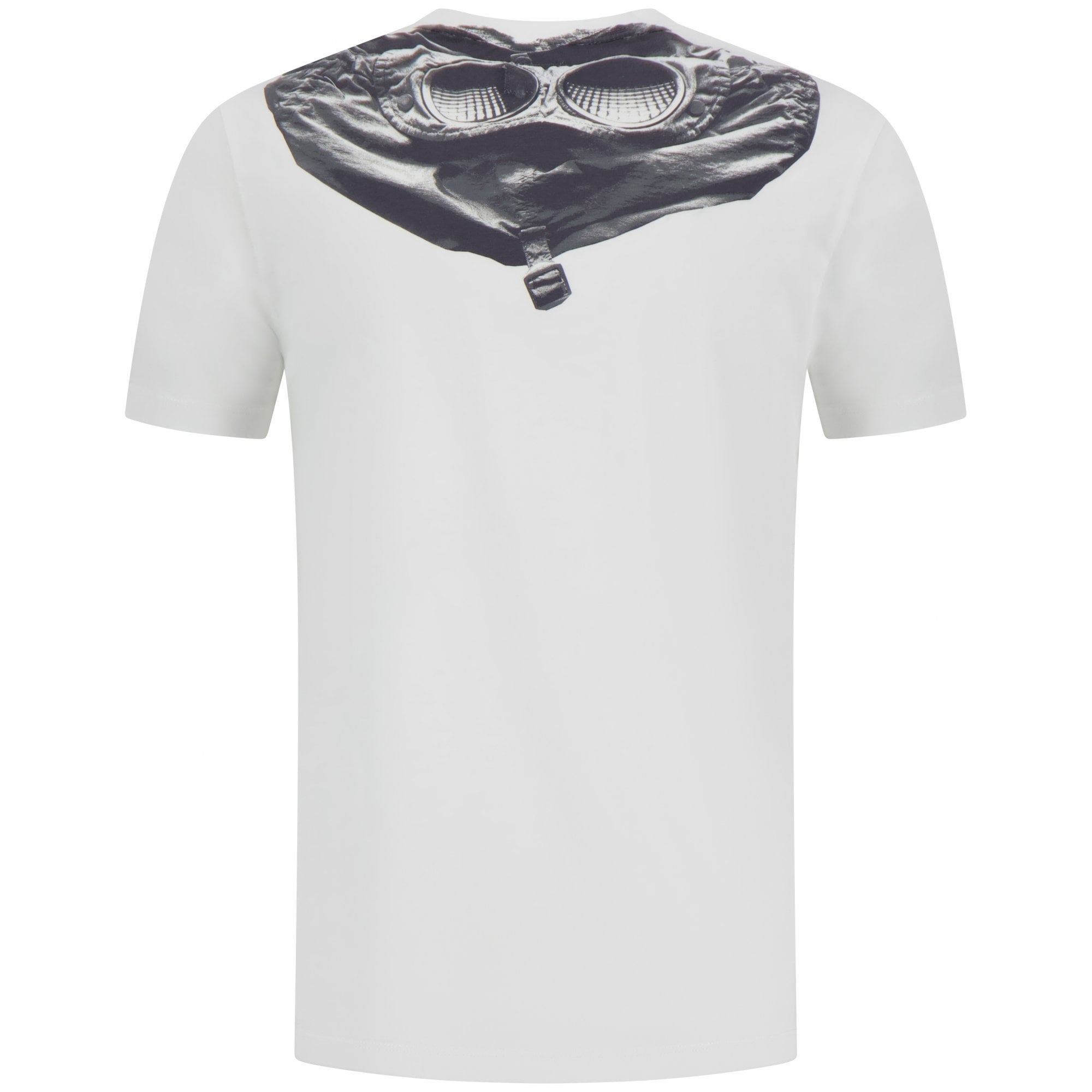 30/1 Goggle Graphic Print White T-Shirt