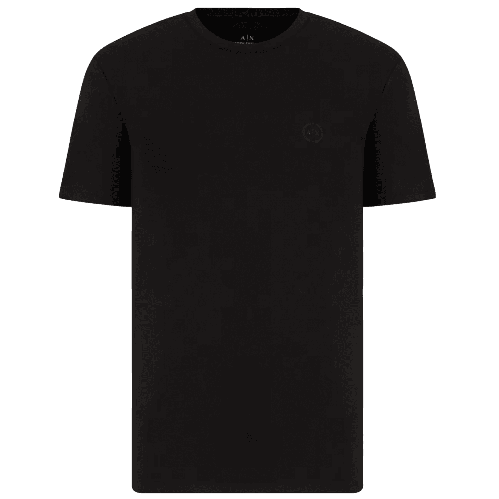 Cotton Stretch Ring Logo Black T-Shirt