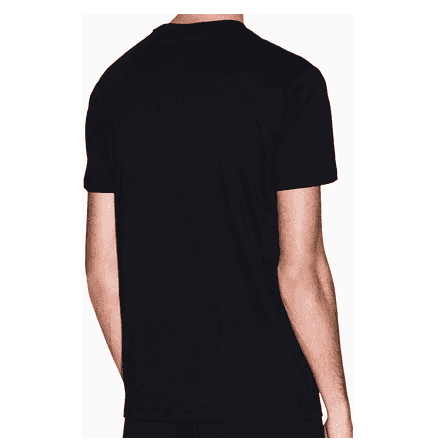 Regular Fit Metallic Logo Black T-Shirt