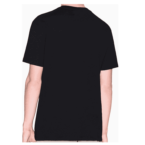 Regular Fit Print Logo Black T-Shirt