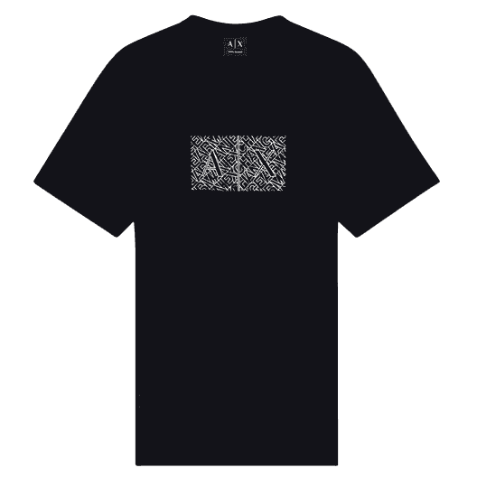 Slim Fit Outline Logo Black T-Shirt
