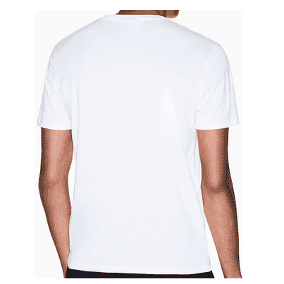 Slim Fit Outline Logo White T-Shirt