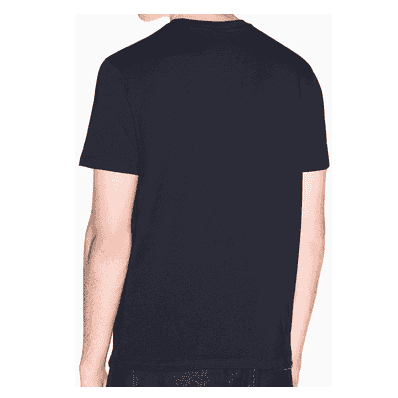 Slim Fit Repeat Logo Navy T-Shirt