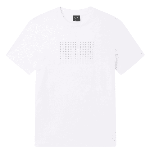 Slim Fit Repeat Logo White T-Shirt