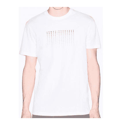 Slim Fit Repeat Logo White T-Shirt