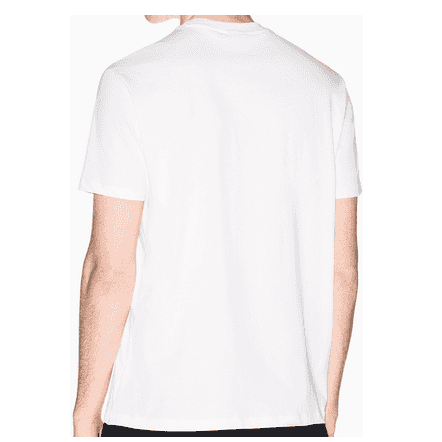 Slim Fit Stripe Logo White T-Shirt
