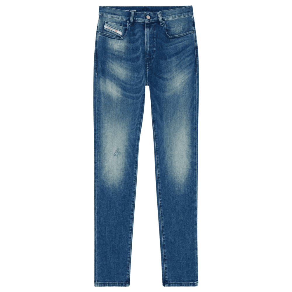 2019 D-Strukt Slim Fit Mid Wash Blue Jeans