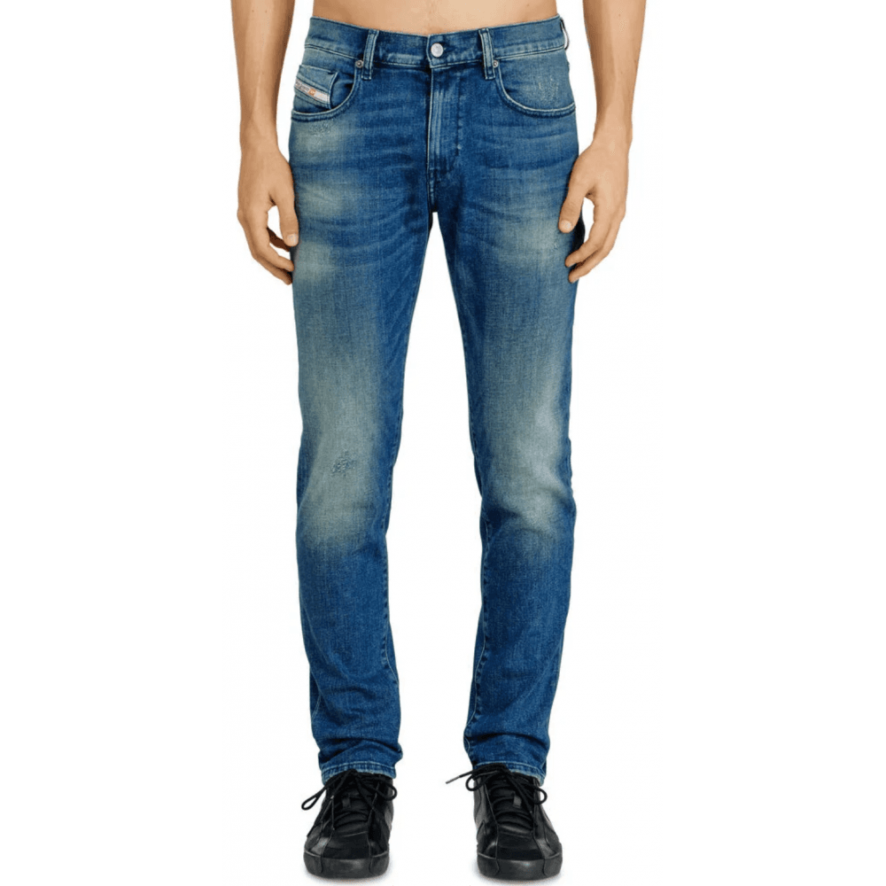 2019 D-Strukt Slim Fit Mid Wash Blue Jeans