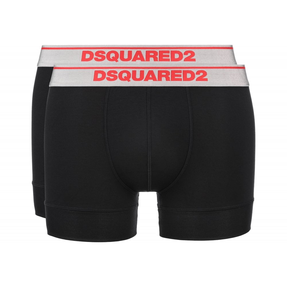 Cotton 2Pack Black/Red Boxers