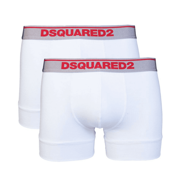 Cotton 2Pack White/Red Boxers