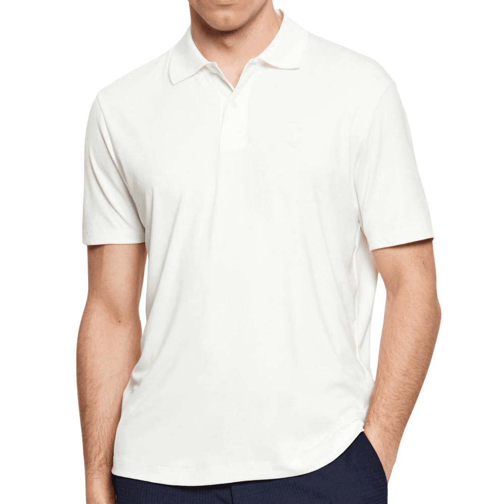 Embroided Logo Viscose Soft Touch White Polo Shirt