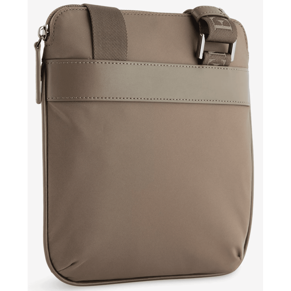Nylon Eagle Logo Brown Shoulder Bag