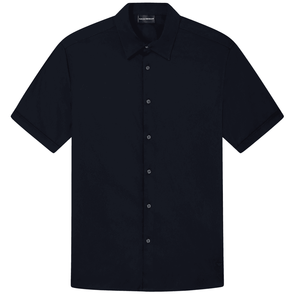 Pima Cotton Short Sleeve Navy Shirt