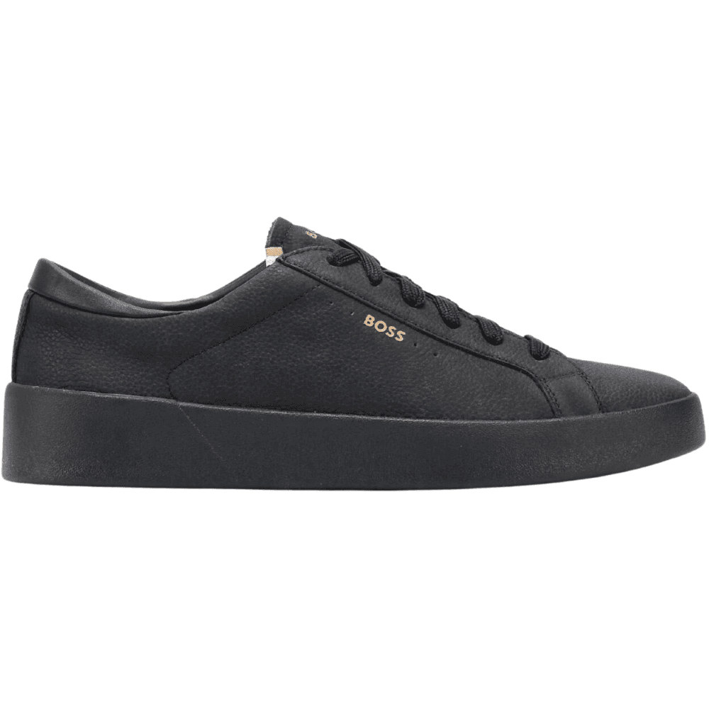 Belwar Black/Gold Leather Sneaker/Trainer
