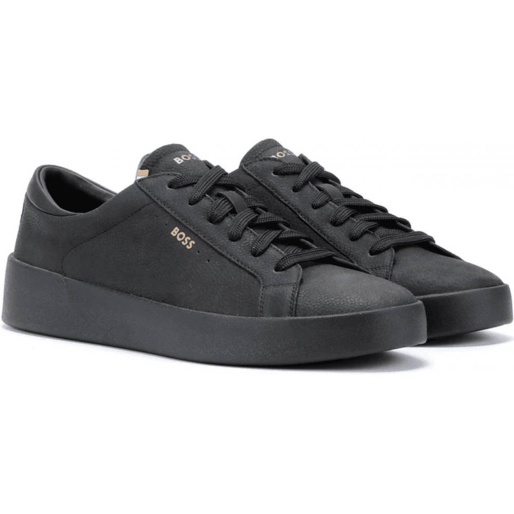Belwar Black/Gold Leather Sneaker/Trainer
