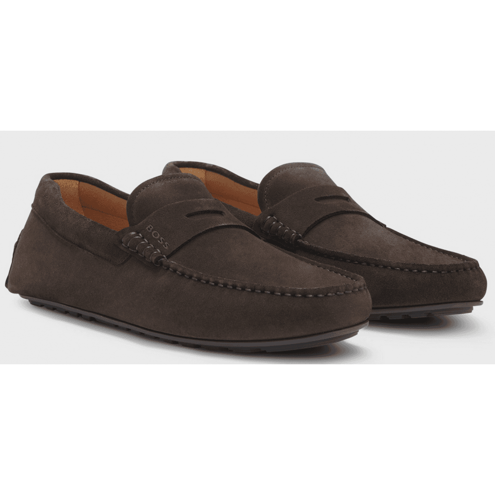 Noel Moccasin Suede Dark Brown Loafers