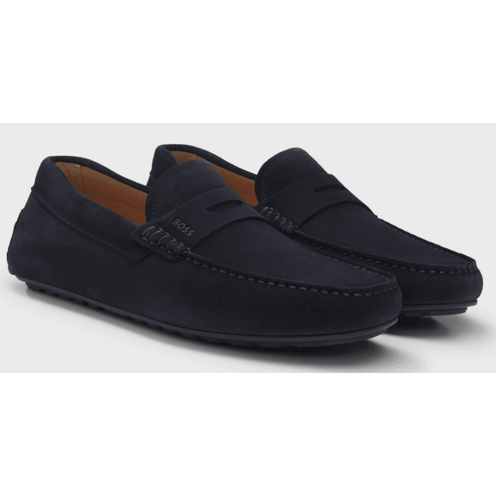 Noel Moccasin Suede Navy Loafers