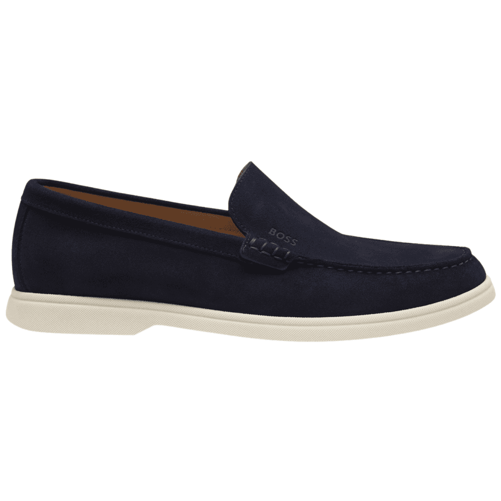 Sienne Moccasin Suede Navy Loafers