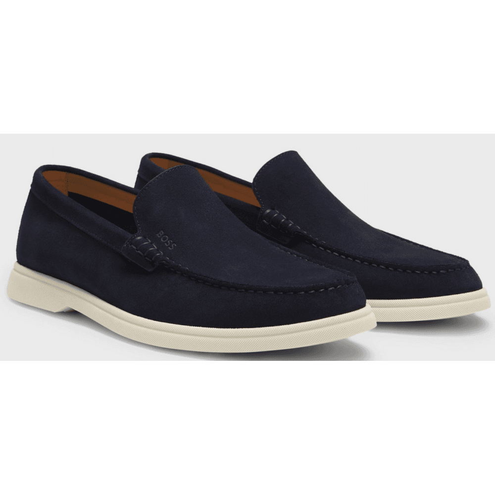 Sienne Moccasin Suede Navy Loafers