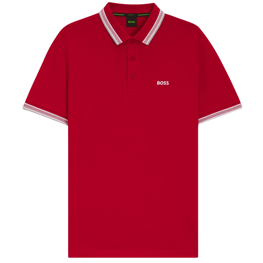 Paddy Cotton Pique Red Polo Shirt