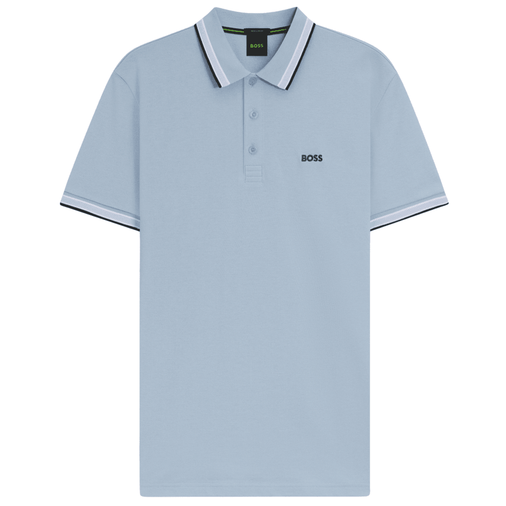 Paddy Cotton Pique Sky Blue Polo Shirt