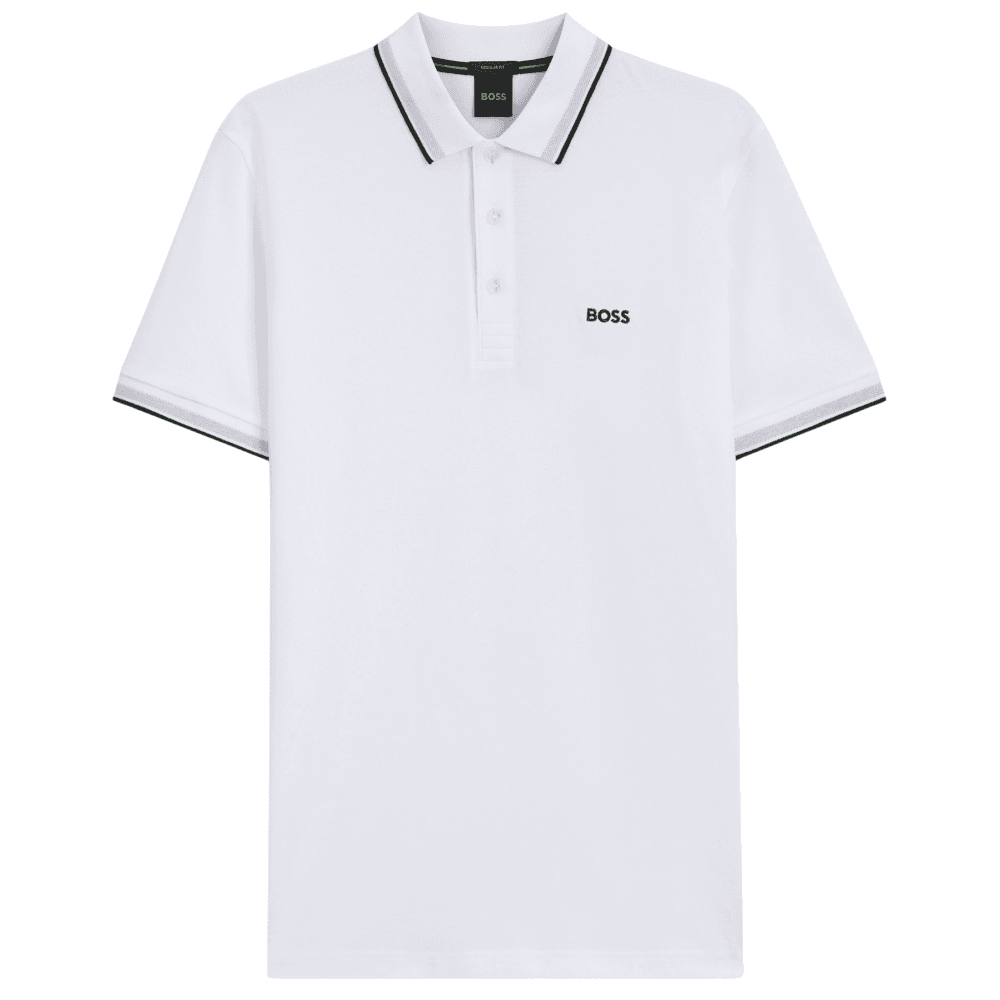 Paddy Cotton Pique White Polo Shirt