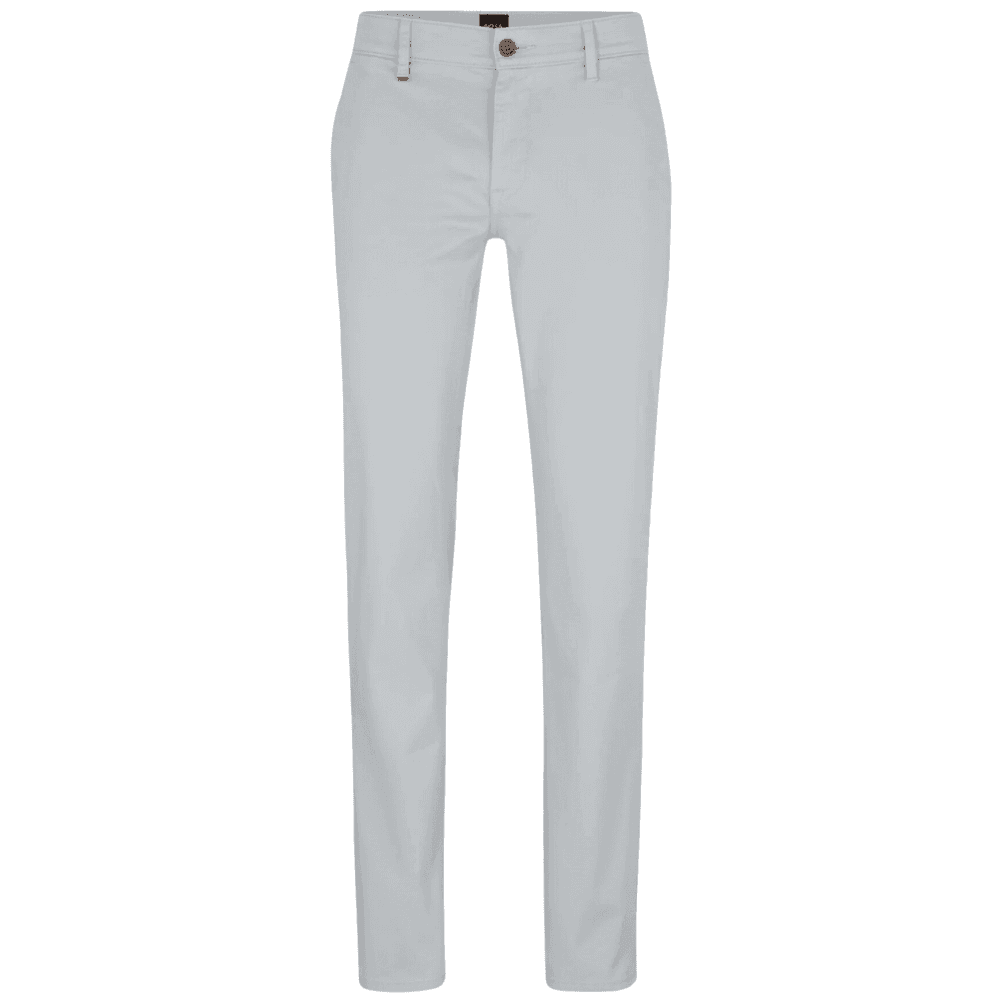 Schino Cotton Slim Fit Grey Chino Trousers