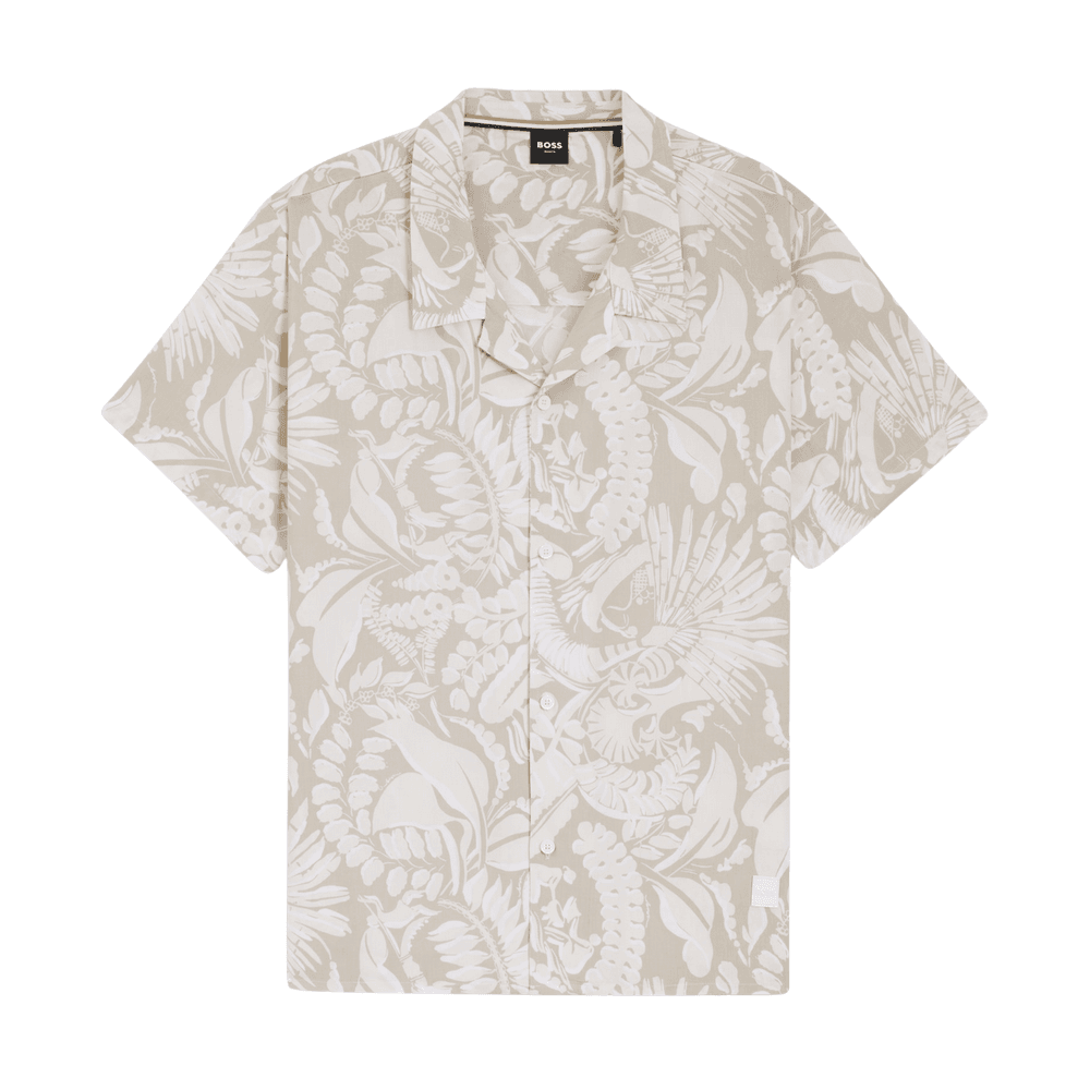 Straight Fit Patterned Beach Shirt