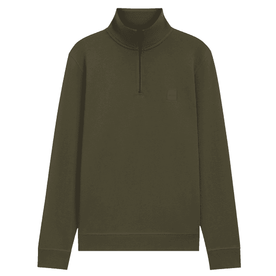 Zetrust Patch Logo Green Quarter Zip Sweatshirt