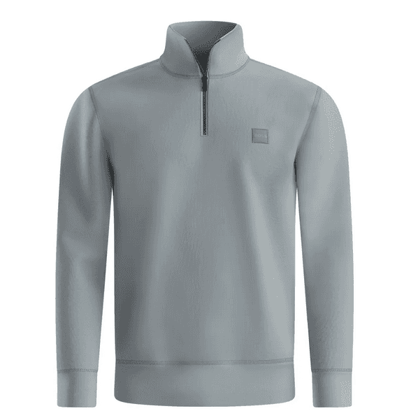 Zetrust Patch Logo Grey Quarter Zip Sweatshirt
