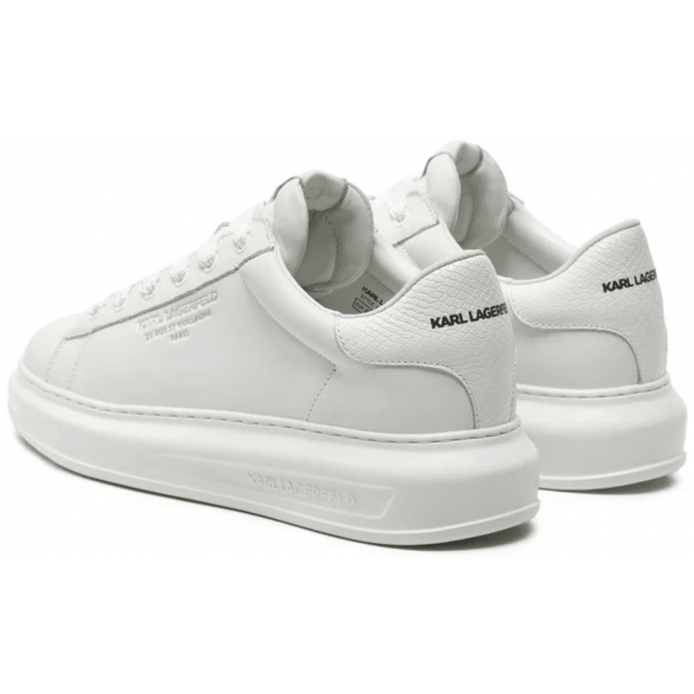 Python Tab Leather White Sneaker Trainer