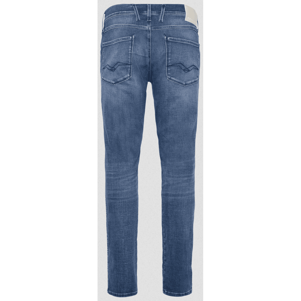 Anbass Hyperflex Stretch Mid Wash Blue Slim Fit Jeans