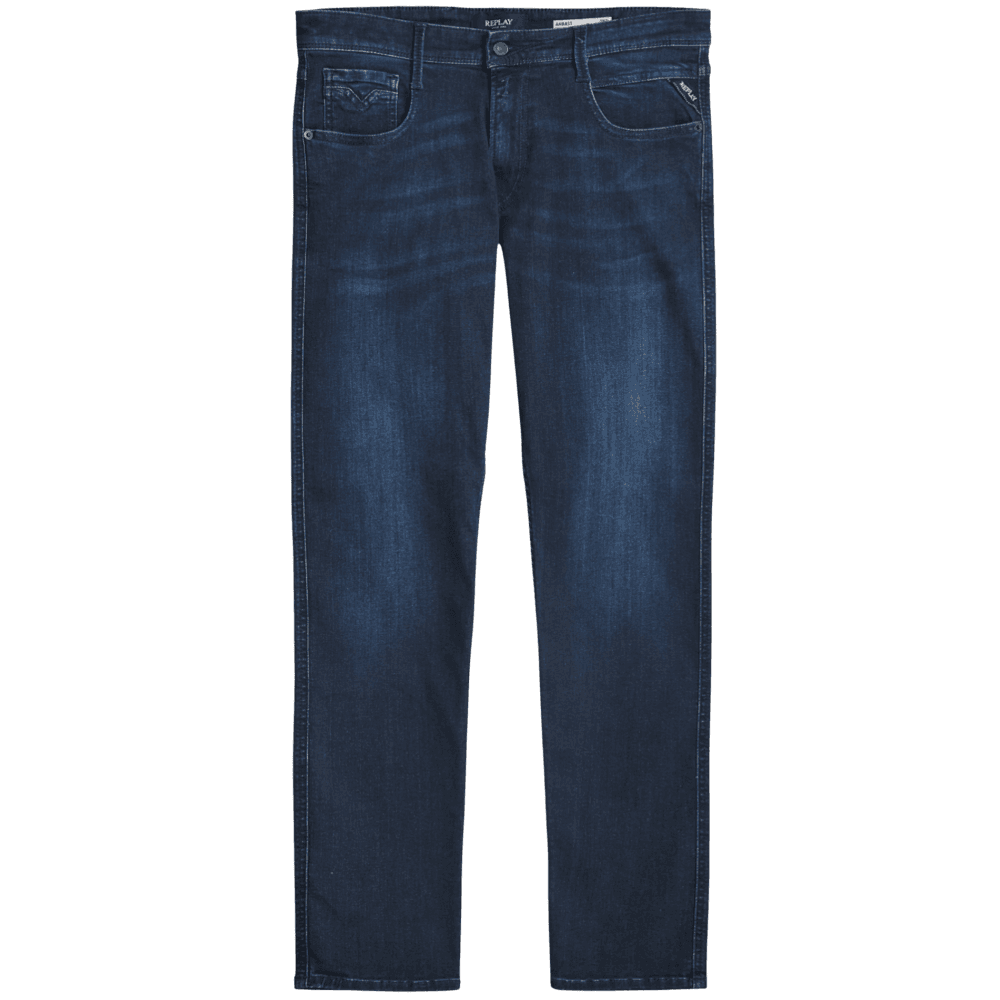 Anbass Power Stretch Slim Fit Indigo Blue Jeans