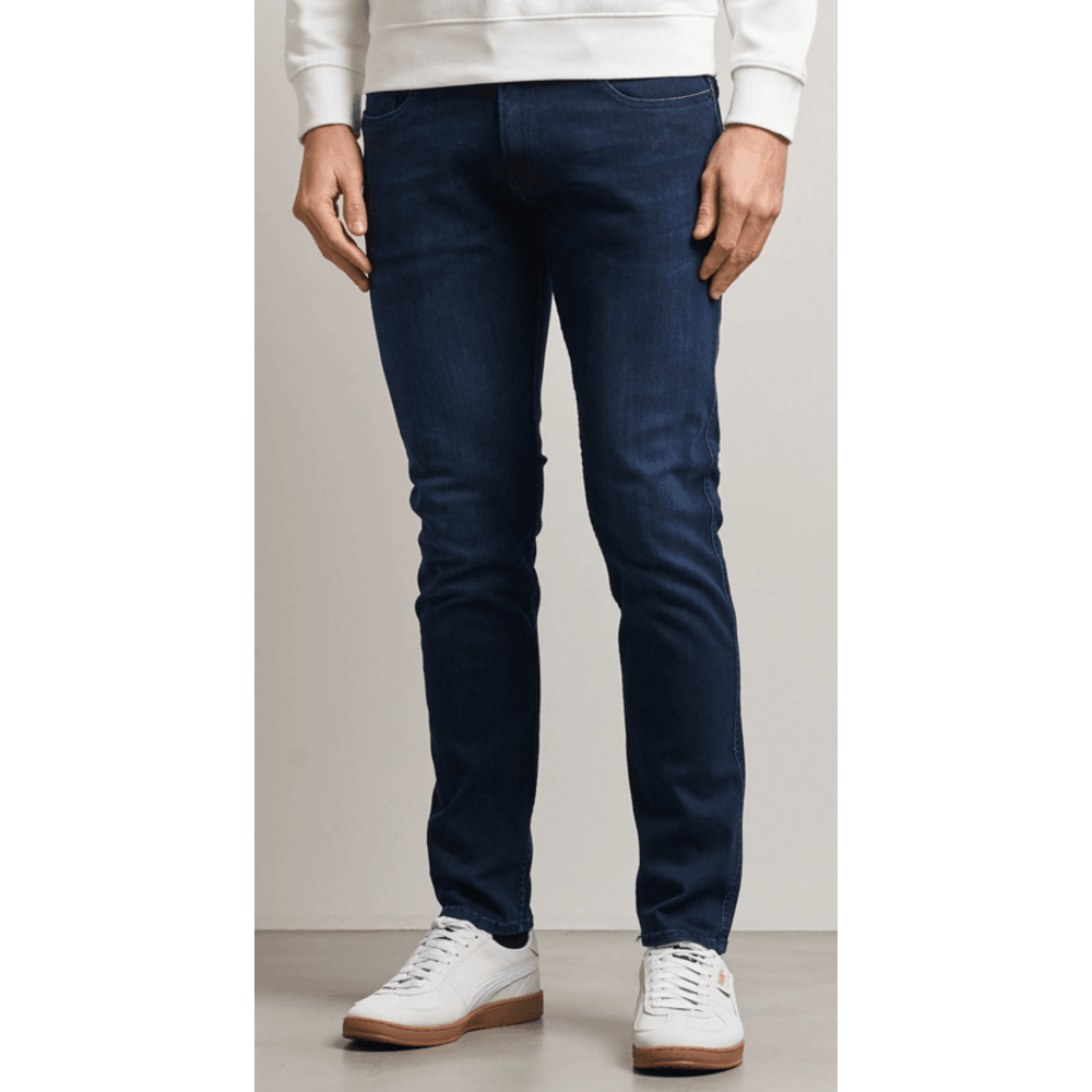 Anbass Power Stretch Slim Fit Indigo Blue Jeans