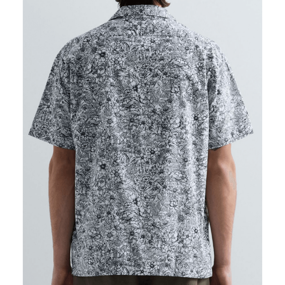 Cotton Cuban Collar Floral Shirt