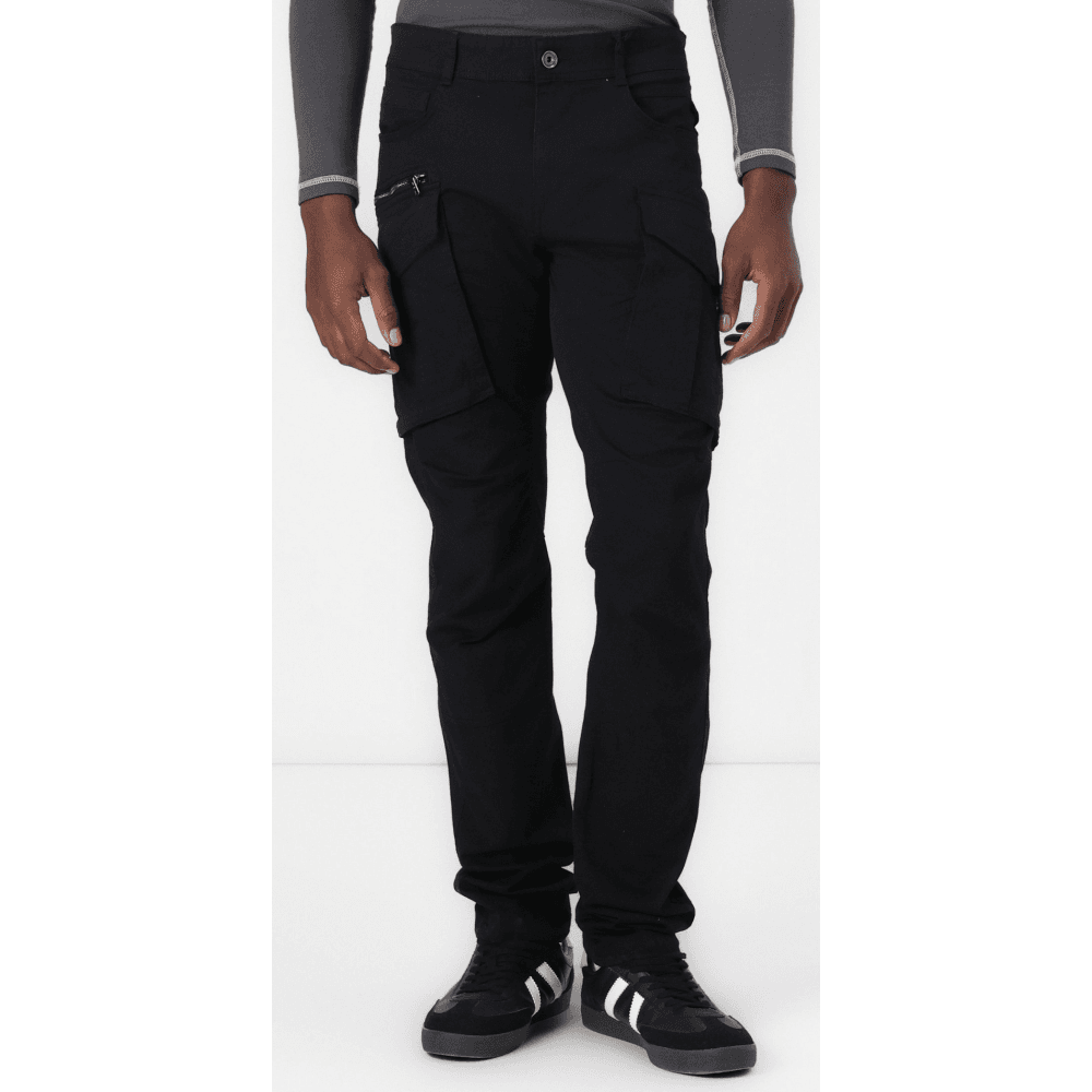 Joe Regular Straight Fit Black Cargo Pant