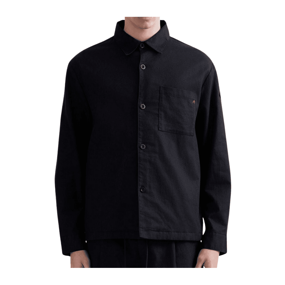 Linen Button Up Black Shirt