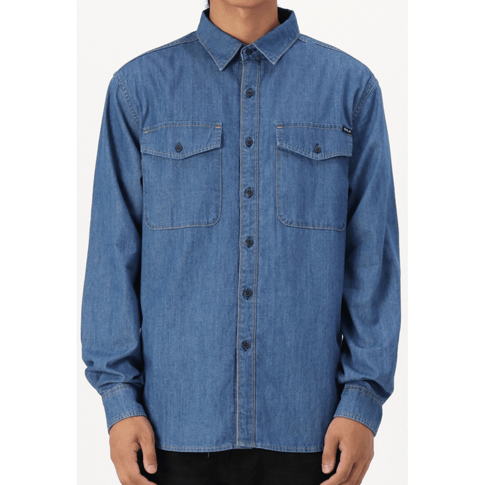 Mid Wash Blue Denim Shirt
