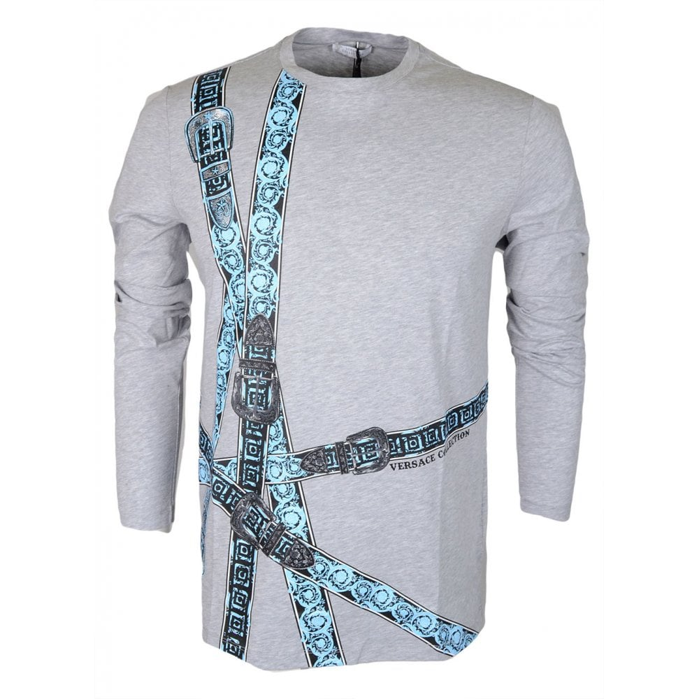 Collection Cotton Grey Long Sleeve T-Shirt