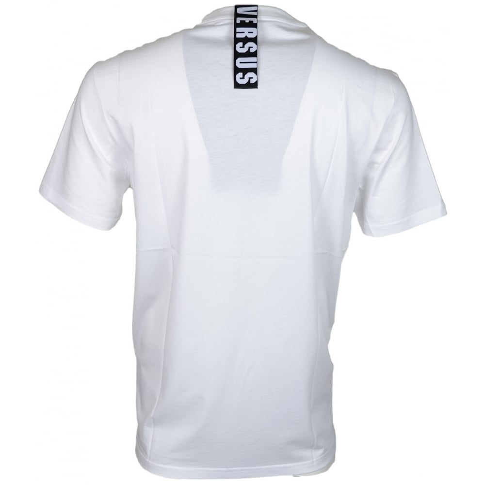 Versus BU90432 Plain White Extra Long T-Shirt